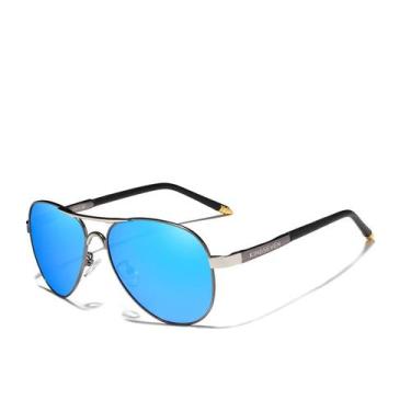 Imagem de Óculos de sol masculino polarizados Design piloto uv 400 kingseven, Az