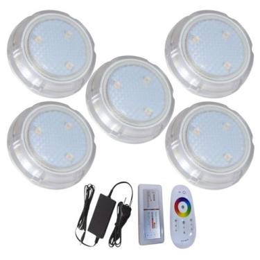 Imagem de Kit 5 Hiper Led 6W RGB Policarbonato Piscina De Alvenaria - Brustec