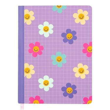Imagem de Callie Danielle Happy Daisies Diário para mulheres, cadernos de diário pessoal, caderno pequeno para escrever, lindo design de flores sorridentes