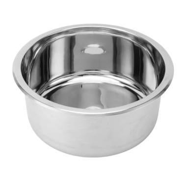Imagem de Pias Redondas de Aço Manchas 12 i Pia de Barra de Tigela única Polis Stainl Aço Redondo Pia de Cozinha Com Orifício de Drenagem de 40 Mm para o Barco de Barco Com Experiência Desmatada Mancha Criada