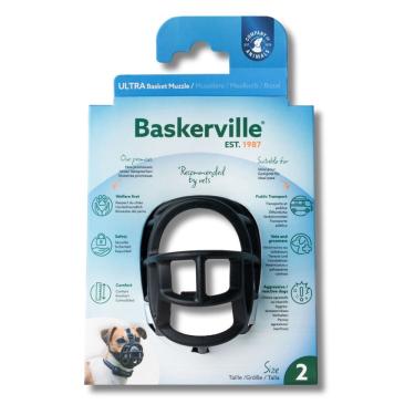 Imagem de Focinheira para Cães Baskerville Preta P Tamanho 2