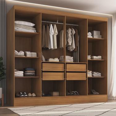 Imagem de Closet Casal 100% mdf 4 Gavetas Jatobá Yescasa