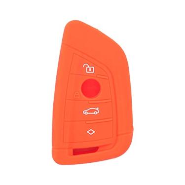 Imagem de SEGADEN Capa protetora de silicone para BMW X3 X4 X5 X6 4 4 botões Smart Remote Key Fob CV4907 Laranja