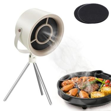 Imagem de AMIR Exaustor Portátil, Portátil Para Cozinhar, De Cozinha Recarregável, Exaustores Mesa Ventos Fortes Com 5 Filtros Esponja, Cozinhas Churrasqueiras Internas