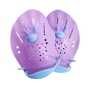 Imagem de Vaveren 1 par de pás de nadar, remos para treinamento de natação, acessórios para equipamentos de exercício de piscina , Crianças Violeta