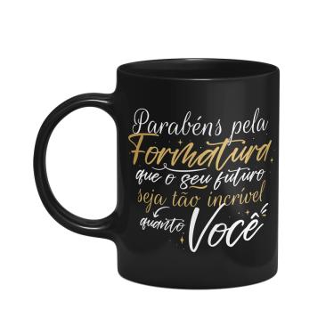 Imagem de Caneca Formatura - Parabéns pela formatura - Preta