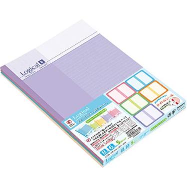 Imagem de Nakabayashi Caderno lógico, B5, pautado B, pacote com 5, Pastel No-B525B-5P