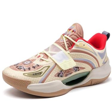 Imagem de Bolognifi Tênis de basquete masculino leve e durável para partidas de treinamento esportivo ao ar livre Equipamento de basquetebol(Yellow-9,43 BR)