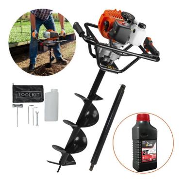 Imagem de Perfurador De Solo Tekna Ea52 Xs Broca 80x20cm Extensor 60cm