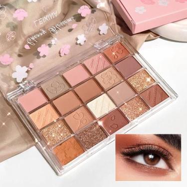 Imagem de Paleta de sombras de 20 cores  Shimmer & Matte, altamente pigmentada, 