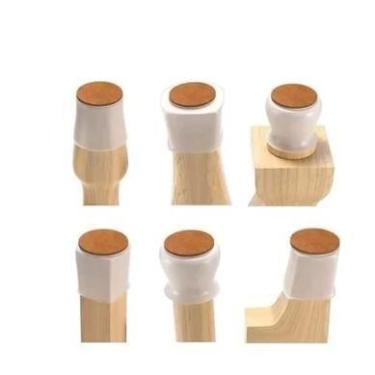 Imagem de Kit 16 Peças Protetor Para O Pé Da Cadeira Mesa De Silicone - MinyMix,
