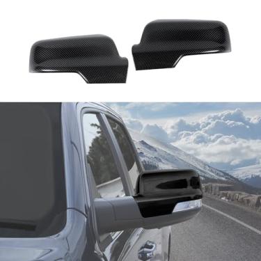 Imagem de CheroCar Tampas de capa de espelho retrovisor adequadas para Dodge RAM TRX 2018 2019 2020 2021 2022 2023 2024 2025 Dodge RAM TRX capa de espelho lateral esquerdo direito de fibra de carbono