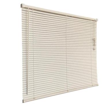 Imagem de Persiana Horizontal PVC Bege 120 (L) x 160 (A) Cortina Completa C/ Kit