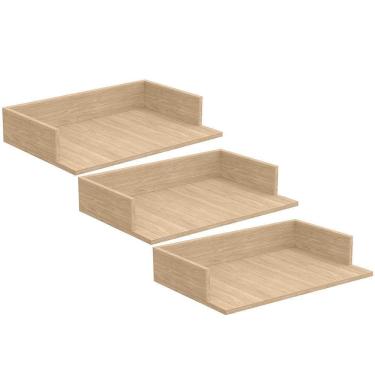 Imagem de Kit 03 Suportes Suspensos Para Micro-ondas Forno 60x40 Cm Class L03 Amadeirado