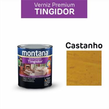 Imagem de Verniz Tingidor Brilhante Para Madeiras Montana 900ml, Castanho