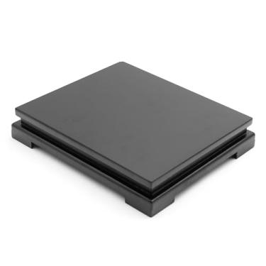 Imagem de MDEOOSKY Suporte De Exibição De Madeira Retangular Base De Exibição De Madeira Elevadores De Exibição Retângulo Elevador De Vaso Bule De Chá Base De Lâmpada De Aquário Decoração Para Casa 10,23" L X