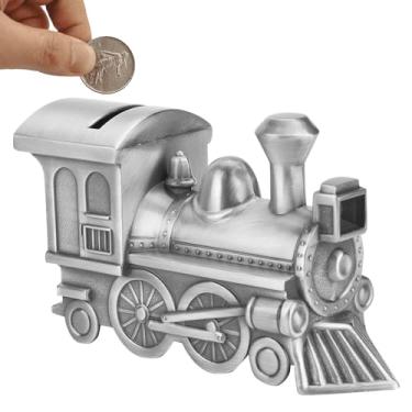 Imagem de Banco De Economia De Dinheiro BORDSTRACT, Modelo De Trem Clássico, Pote De Dinheiro Para Economia De Centavos Com Liga De Zinco Para Meninos E Meninas, Presente De Brinquedo Infantil Em Aniversário