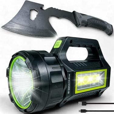 Imagem de Lanterna LED Multifuncional e Machado Leve e Letal - O Melhor Conjunto para Sobrevivência e Exploração