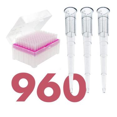 Imagem de Pontas de pipeta de laboratório  Kashi Scientific 200uL 960 Tips
