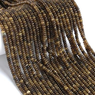 Imagem de 150 peças 2 x 4 mm Turmalina verde natural jades pedra Rondelle contas de disco de ábaco contas de pedra redonda solta espaçador pedra preciosa para pulseira faça você mesmo colar bijuteria