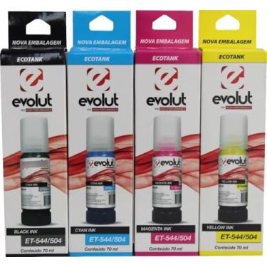 Imagem de Kit 4 Tintas 70ml Compatíveis para Epson 544/504