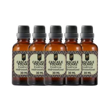 Imagem de Super Kit 5 Essências A Base Água Hidrossolúvel 30ml Difusor - Nattuar