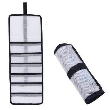 Imagem de Enrolador para Iscas de Pesca, Bolsa Durável Iscas com 6 Bolsos Pequena Bolsa Equipamentos Pesca Organizador Caixa Equipamentos Pescas de Corrico Capa Protetora para Anzóis Água Salgada Doce