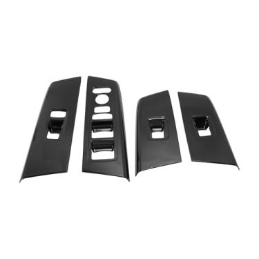 Imagem de TUCKBOLD Tampa de acabamento de painel de interruptor de elevação de janela para Honda CRV 2023-2025 Botão de controle de janela de porta de carro dianteiro traseiro acessórios interiores preto