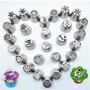 Imagem de ZJchao Árvore De Natal Russo Bico De TubulaçãO De AçO Inoxidável Dicas Bicos De Pastelaria Ferramentas De DecoraçãO Do Bolo De Casamento Para O Cozimento Suprimentos (5)