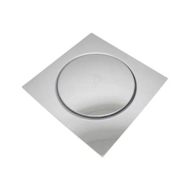 Imagem de Ralo Click Inteligente Quadrado 15x15cm Metal Cromado - Shop Hidráulic