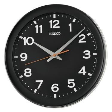Imagem de Seiko Carter Relógio de parede sem tique-taque, 35 cm, preto