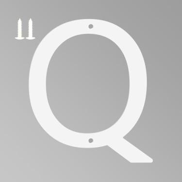 Imagem de Números de casa branca de 12 cm para uso externo, letras de metal para placas externas, letras de endereço de casa de alumínio antiferrugem para decoração de porta da frente, escritório e jardim