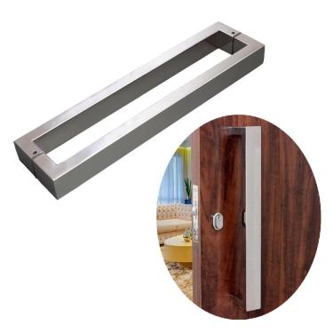 Imagem de Puxador Duplo Inox Geris 40x20mm - Portas Madeira/Vidro