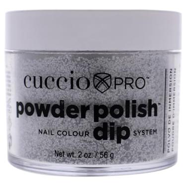 Imagem de Pro Powder Polish Nail Cor Dip System - Deep Silver Glitter da Cuccio para mulheres - Pó para unhas de 1,6 Onça