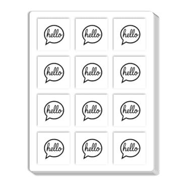 Imagem de Adesivos Hello Script Clear Planner, 1,27 cm para scrapbooking, artes, calendário, artesanato, pacote com 120