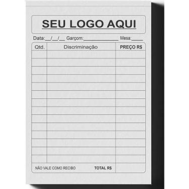 Imagem de Comanda de Restaurante Talão de Pedido Bloco Recibo A6 - 004 - Caneca 