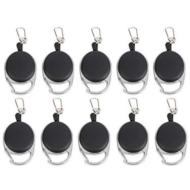 Imagem de GRCFUMO 60 cm Cadeia de chave de corda de nylon, carretel de crachá retrátil, chaveiro anti -perdido, alongamento das chaves (Dez vendidos)