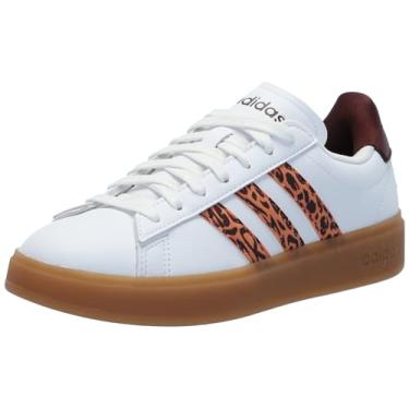 Imagem de adidas Tênis feminino Grand Court 2.0, Branco/Cobre/Goma Nebulosa, 33