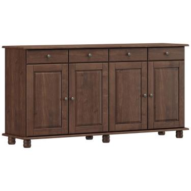 Imagem de Aparador Buffet Para Sala de Jantar 4 Portas 4 Gavetas Rústico Lazuli F06 Café - Lyam Decor