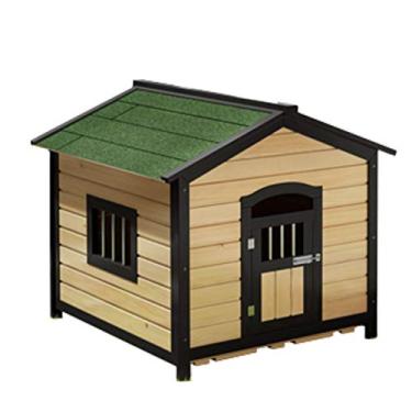 Imagem de zxb-shop Painel de cama para animais de estimação, com porta bloqueável para animais de estimação. Independente. Casa interna e externa para animais de estimação Waterloo (Cor: Verde)