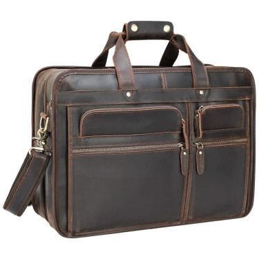 Imagem de Bolsa, Maleta de Couro Masculina para Laptop, POLARE 369, Marrom