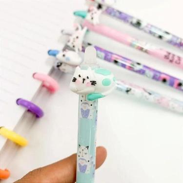 Imagem de Caneta Clic Gel Apagável Gatinho 0.5mm - Tinta Termossensível Azul - I