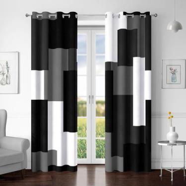 Imagem de Cortinas Blackout Tyrot Black Grey 100% Blackout 180x183cm