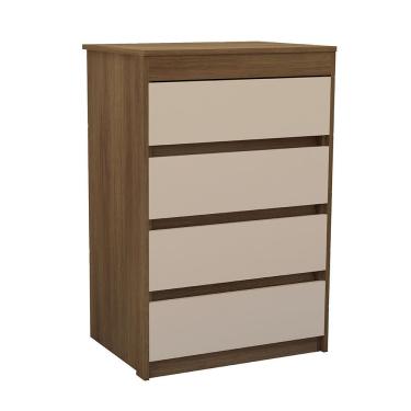 Imagem de Cômoda 4 Gavetas Uni Luciane Móveis Avelã Pf/arenas Pf