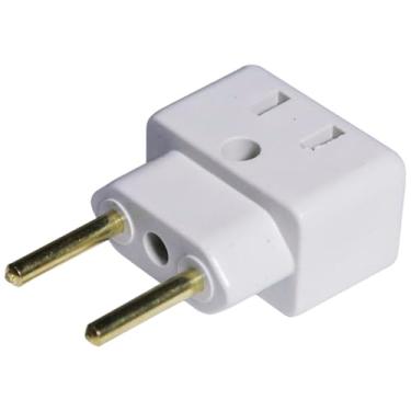 Imagem de Adaptador Universal 3 para 2 Pinos (Pino Terra) e Pino Grosso 20A | Benjamin Tipo T Reforçado | Bivolt | Solução para Air Fryer, Secador e Micro-ondas