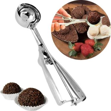 Imagem de 2X Colher Ejetor Doces Brigadeiro Beijinho Sorvete 3,5 Cm 30