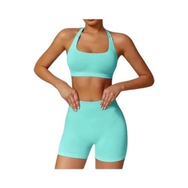 Imagem de Top De Ginástica Sem Costura Para Mulheres, Sutiã Esportivo Sem Costas