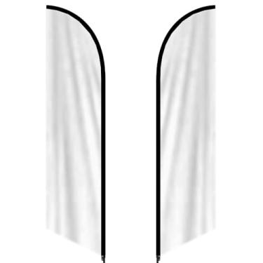 Imagem de Bandeiras de penas personalizadas para negócios ao ar livre, placas de bandeira dupla face personalizadas adicione seu próprio texto de logotipo, personalize a placa de loja banner publicitário aberto