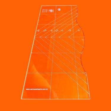 Imagem de Régua Patchwork Curvas Em Quadrados Cristal