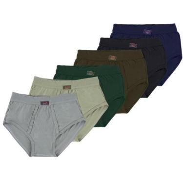 Imagem de Kit 9 cuecas adulto slip tradicional com abertura click 120, M, Sortid